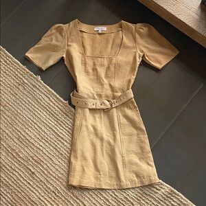 INTERMIX Tan Mini Dress with Belt
